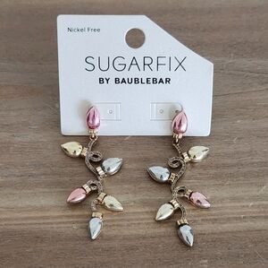 NWT SUGARFIX by BaubleBar Festive String Light Drop Earrings - Pastel Multi New